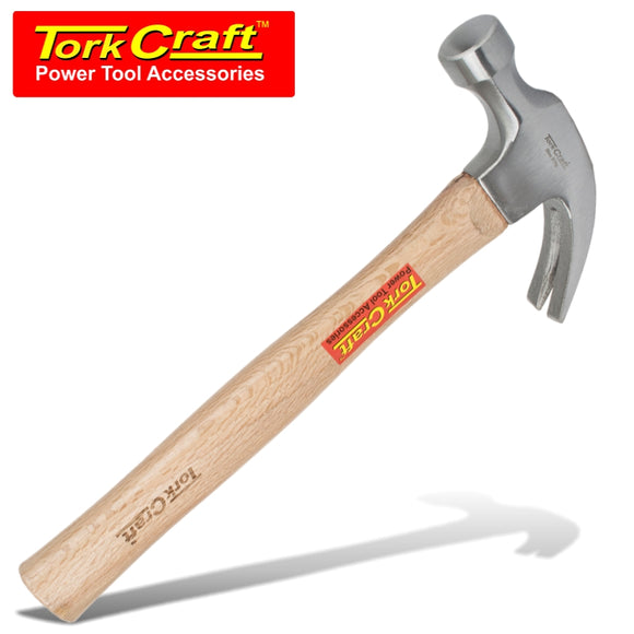 HAMMER CLAW 570G (20OZ) WOODEN HANDLE 280MM & FULL POL HEAD