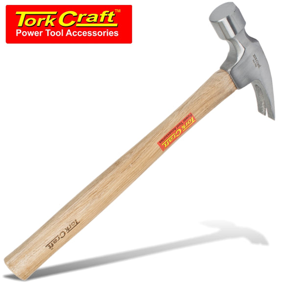 HAMMER CLAW 700G (24OZ) WOODEN HANDLE 280MM & FULL POL HEAD