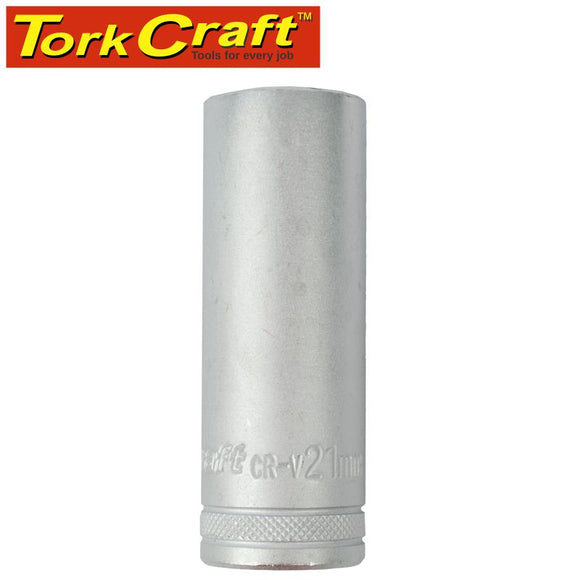 SOCKET 21MM 1/2' DR DEEP SOCKET CRV 12 POINT