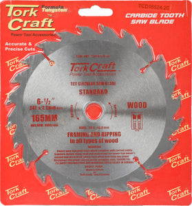 BLADE TCT 165 X 24T 20/16 GENERAL PURPOSE RIP