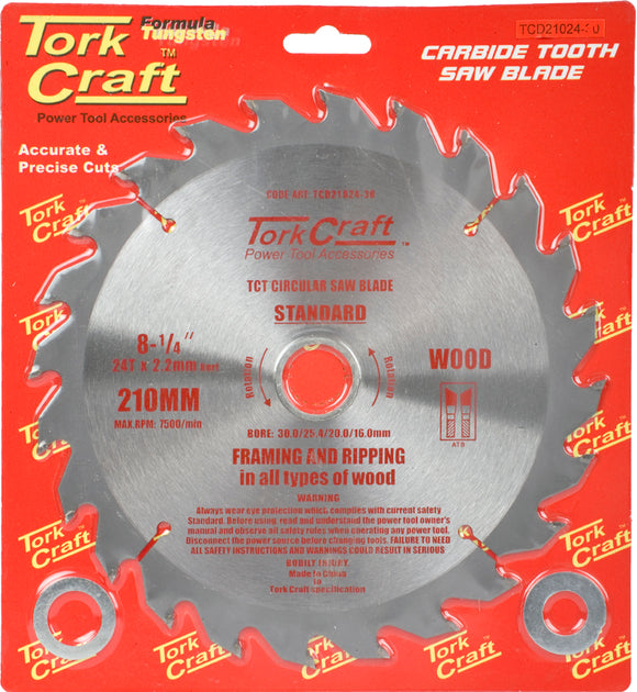 BLADE TCT 210 X 24T 30-1-20-16 GENERAL PURPOSE RIP