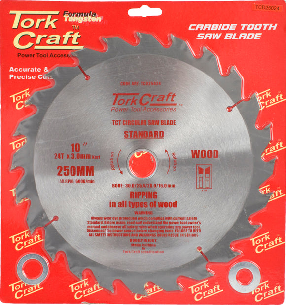 BLADE TCT 250 X 24T 30-16 GENERAL PURPOSE RIP