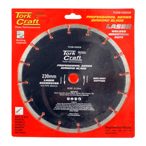 DIAMOND BLADE 230MM SEGMENTED LASER INDUSTRIAL