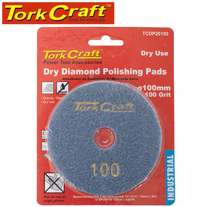 100MM DIAMOND POLISHING PAD 100 GRIT DRY USE