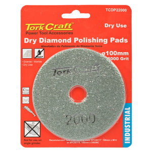 100MM DIAMOND POLISHING PAD 2000 GRIT DRY USE