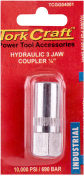 HYDRAULIC 3 JAW COUPLER 1/8' BLISTER