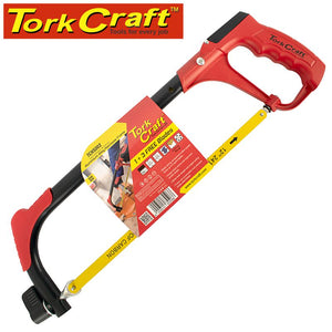 ALUMINUM ALLOY HACKSAW FRAME 300M C/W 1 + 3 FREE BLADES TORK CRAFT