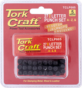 LETTER PUNCH SET 5MM A-Z BLACK FINISH