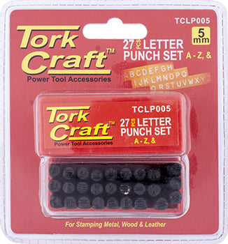 LETTER PUNCH SET 5MM A-Z BLACK FINISH