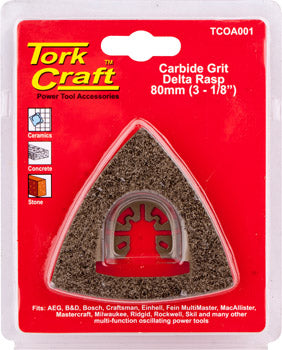 QUICK CHANGE CARBIDE GRIT DELTA RASP 80MM(3-1/8')