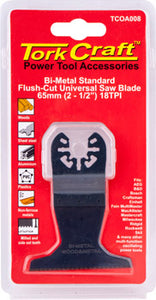 QUICK CHANGE FLUSH CUT UNIVERSAL SAW BLADE 65MM(2-1/2')18TPI