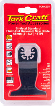 QUICK CHANGE FLUSH CUT UNIVERSAL SAW BLADE 65MM(2-1/2')18TPI