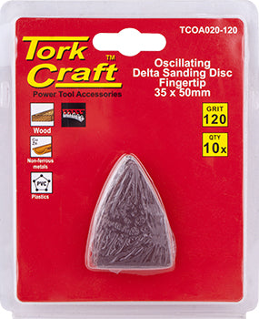 OSCILATING SANDPAPER A/O 35X50MM 10PC  FINGERTIP 120GRIT