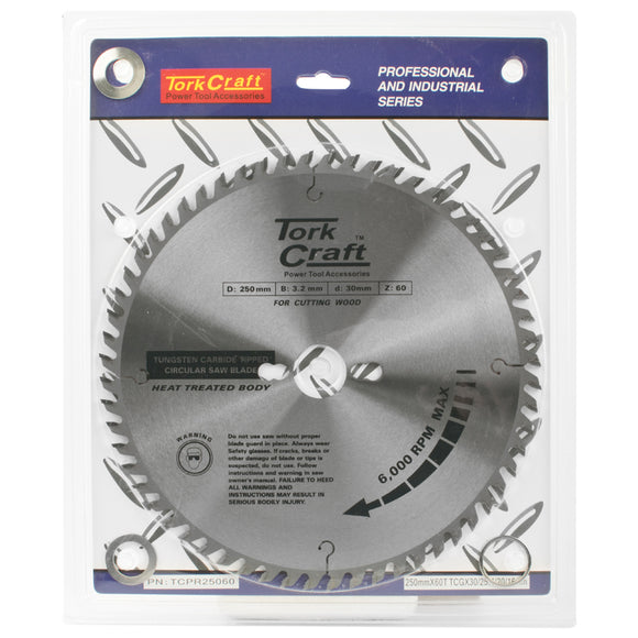 BLADE TCT 250 X 60T 30/1/20/16 TCG POSITIVE PROFESIONAL INDUSTRIAL