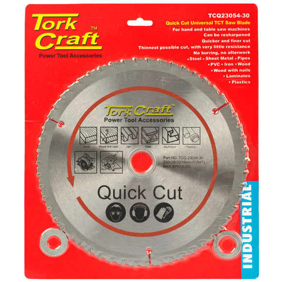 UNIVERSAL QUICK CUT TCT BLADE 230X54T 30-20