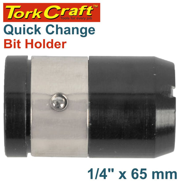 QUICK CHANGE BIT HOLDER 1/4' 65MM CARDED