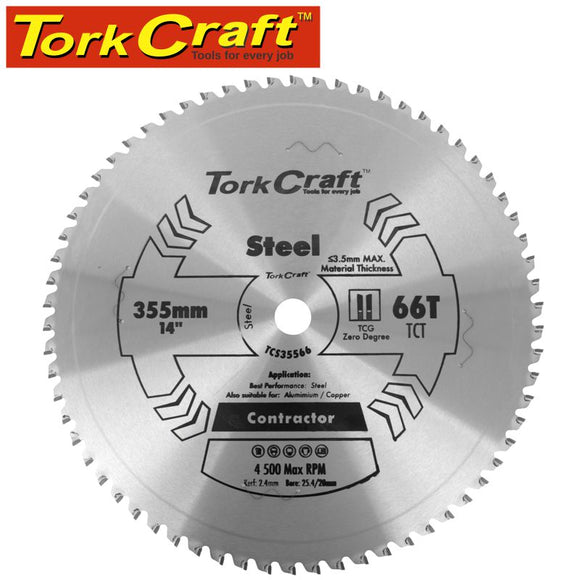 TCT BLADE STEEL CUTTING 355X66T 30MM