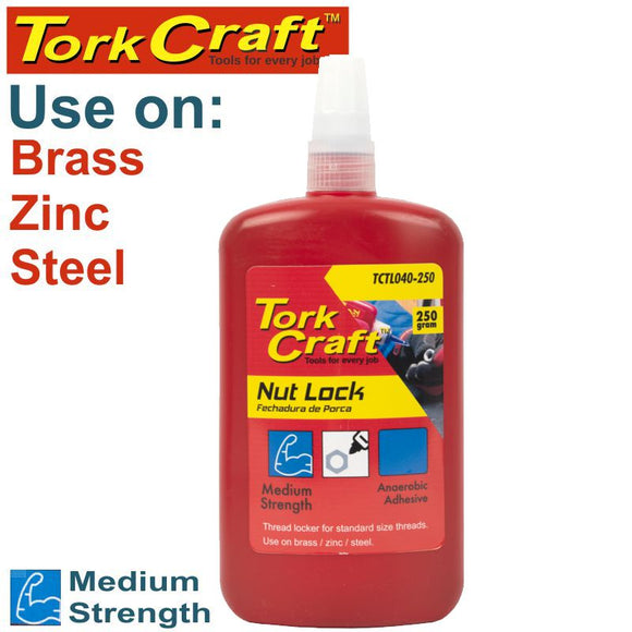 NUT LOCK MEDIUM STRENGTH FOR STD SIZED T  250 GRAM