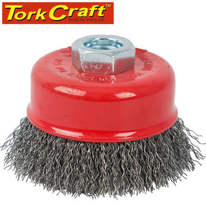 WIRE CUP BRUSH CRIMPED PLAIN 100MMXM14 BULK