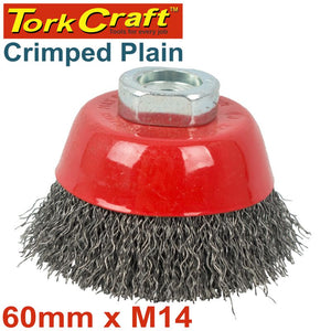 WIRE CUP BRUSH CRIMPED PLAIN 60MMXM14  BULK