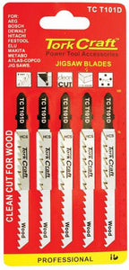 T-SHANK JIGSAW BLADE FOR WOOD 4MM 6TPI 100MM 5PC