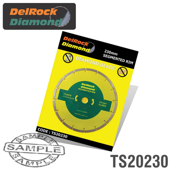 DIAMOND BLADE 230MM SEGMENTED DELROCK