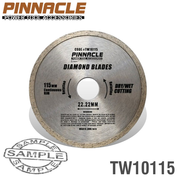 DIAMOND BLADE CONT.RIM 115X22.22MM PINNACLE