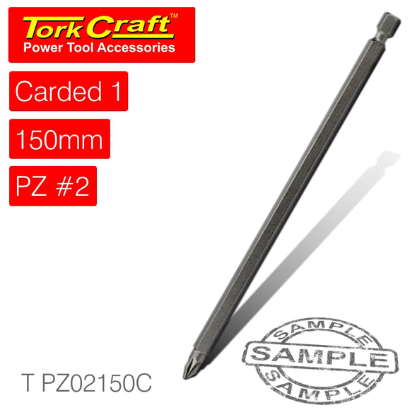 POZI NO.2 POWER BIT X 150MM CARDED