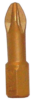 POZI 2 X 25MM INSERT BIT TORSION TITANIUM COATED PZ2