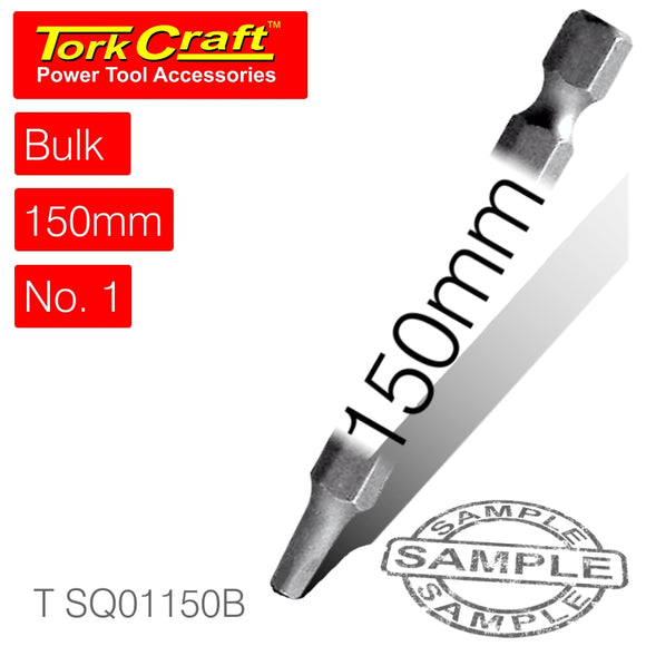 SQUARE RECESS PWR BIT NO.1X150MM BULK