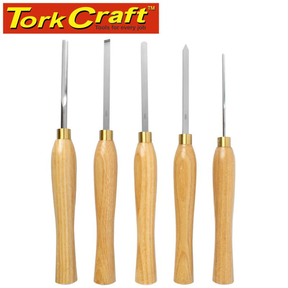 WOOD TURNING CHISEL SET 5PCE