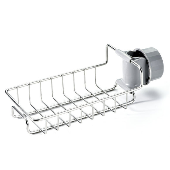 Faucet Shelf Stainless Steel Kitchen Storage Rack Soap Rag Sponge Holder