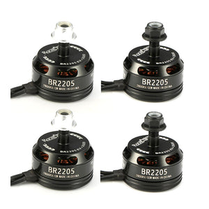 4X Racerstar Racing Edition 2205 BR2205 2600KV 2-4S Brushless Motor Black For 210 X220 250 280 RC Drone