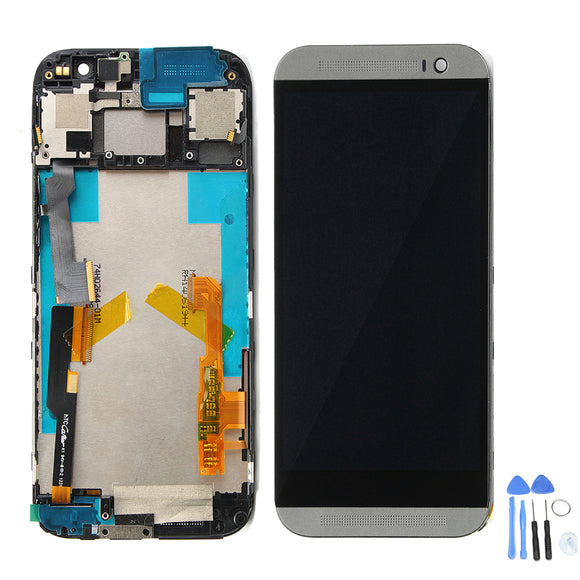 Full LCD Display Touch Screen Digitizer + Frame With Tools For HTC One M8