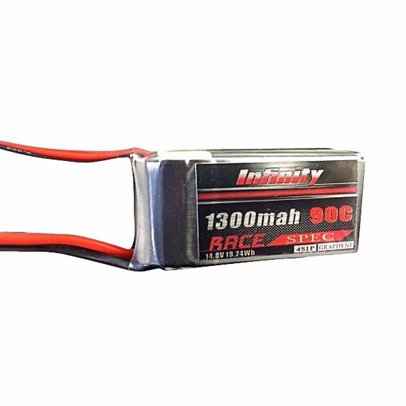 AHTECH Infinity 1300mah 14.8V 90C 4S1P Race Spec Lipo Battery for RC Drone
