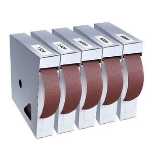 Drillpro 50 Meters 150-600 Grit Box Sanding Belt Roll Drawable Emery Cloth Sandpaper Sanding Pack Roll for Wood Turners Woodworking Metal Grinding Polishing