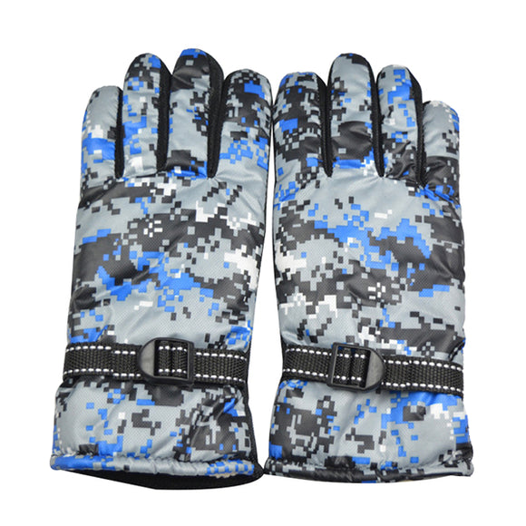 Full Finger Cycling Motorcycle Gloves Mountain Bike Camouflage Navy Men Free Size For BOODUN