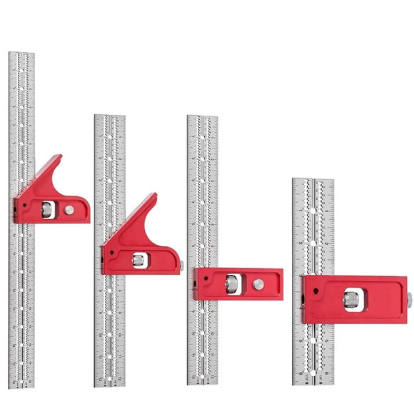 15/30/45cm Woodworking Ruler For Woodpecker One Time T-type Hole Stainless Scribing Marking Line Gauge Carpenter Measuring Tool