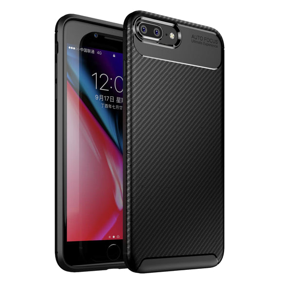 Bakeey Protective Case For iPhone 7 Plus Slim Carbon Fiber Fingerprint Resistant Soft TPU Back Cover