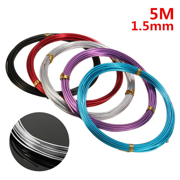 1.5mm Aluminum Wire Craft Art Oxidation Cable DIY Tools 5 Meter