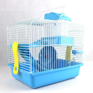 2 Floor Storey Hamster Mouse Cage House Play Slide Spinning Wheel Drink Bottle