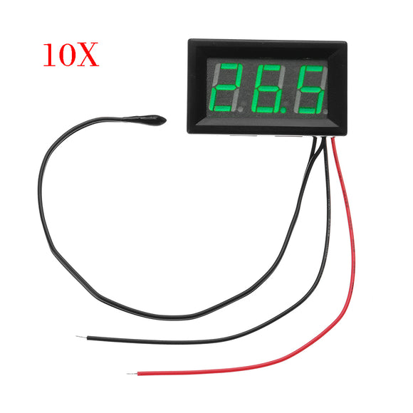 10pcs Green DC 5V To 12V -50C To -110C Digital Thermometer Monitor Multipurpose Thermometer