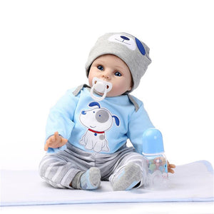 NPK DOLL 22'' Reborn Silicone Handmade Lifelike Baby Dolls Realistic Newborn Toy