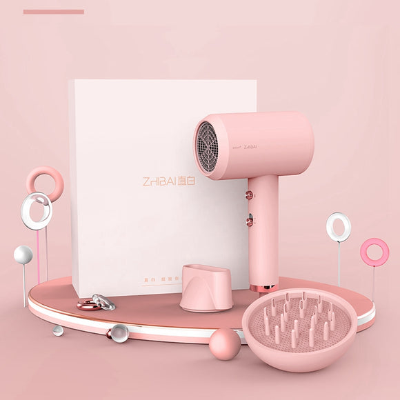 ZHIBAI HL321 Mini Anion Hair Dryer Portable Quick-drying Hair Tools 2 Speed Temperature Control Blow Dryer for Travel Home from Xiaomi youpin