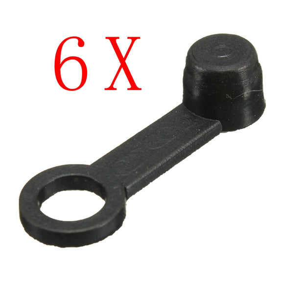 6pcs Motorcycle Rubber Brake Bleed Nipple Grease Cap Dust Cover Black