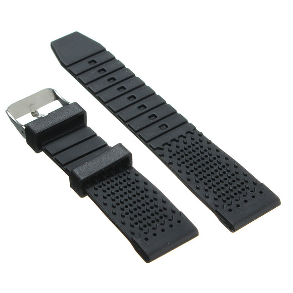 22mm Black Silicone Rubber Watch Band Strap for Seiko Diver Scuba fit 22mm LUG