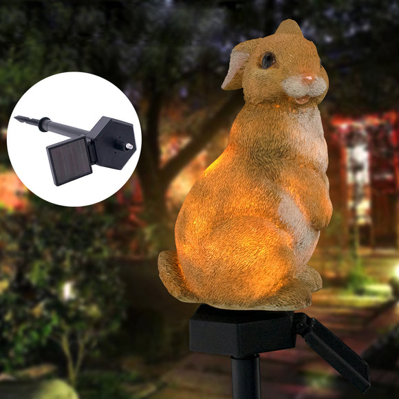 Waterproof Solar LED Landscape Light Rabbit Animal Ornament Lamp Garden Path Lawn Decor