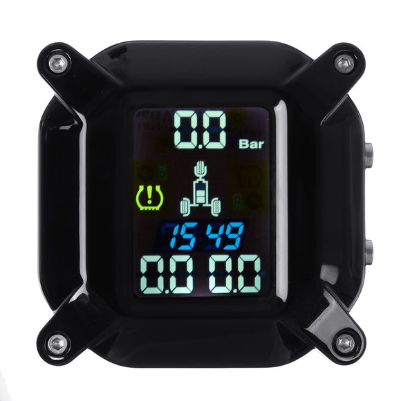 Wireless Tricycle Motorcycle Real Time TPMS LCD Display Tire Pressure Monitoring System Waterproof External WI Sensors For Polaris/Bombardier/Yamaha GL1800