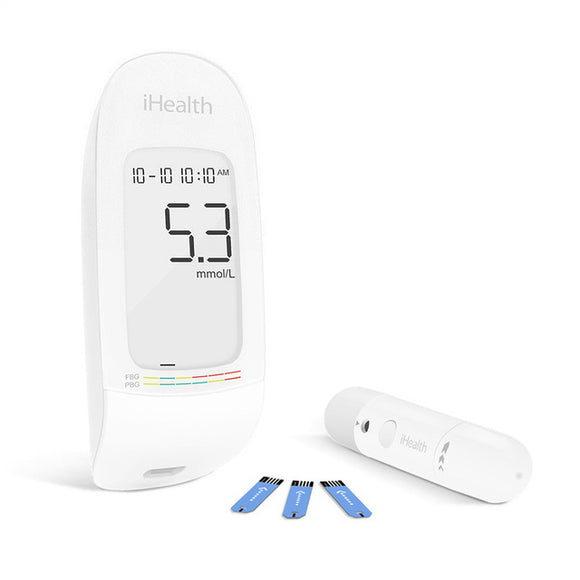 XIAOMI IHealth AG-607 Blood Glucose Meter With Test Strips Lancets 5Sec Smart Blood Glucose Meter LCD With Backlight