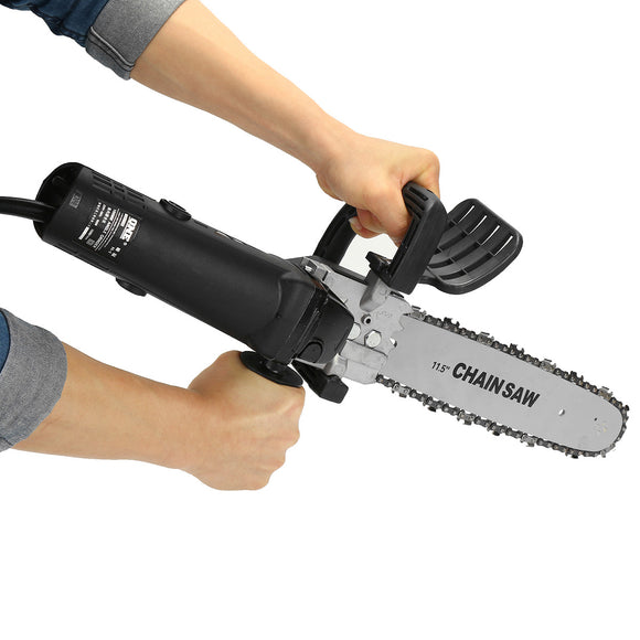 220V 800W 11.5 Inch Chainsaw Bracket Changed Angle Grinder Chain Saw Woodworking Tool Set